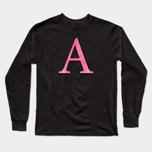 Pink A Long Sleeve T-Shirt